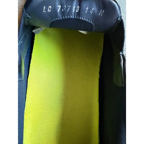 Salvatore Ferragamo Woven Slip on Sneaker Leather Blue Men's Sz 14 Preppy - Picture 12 of 13